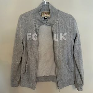 French Connection Zip Up Mock Neck Sweatshirt
